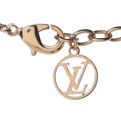 LOUIS VUITTON Logomania Necklace Silver Gold